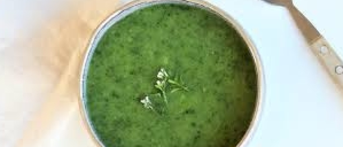 Courgettesoep met waterkers van Sint-Luice