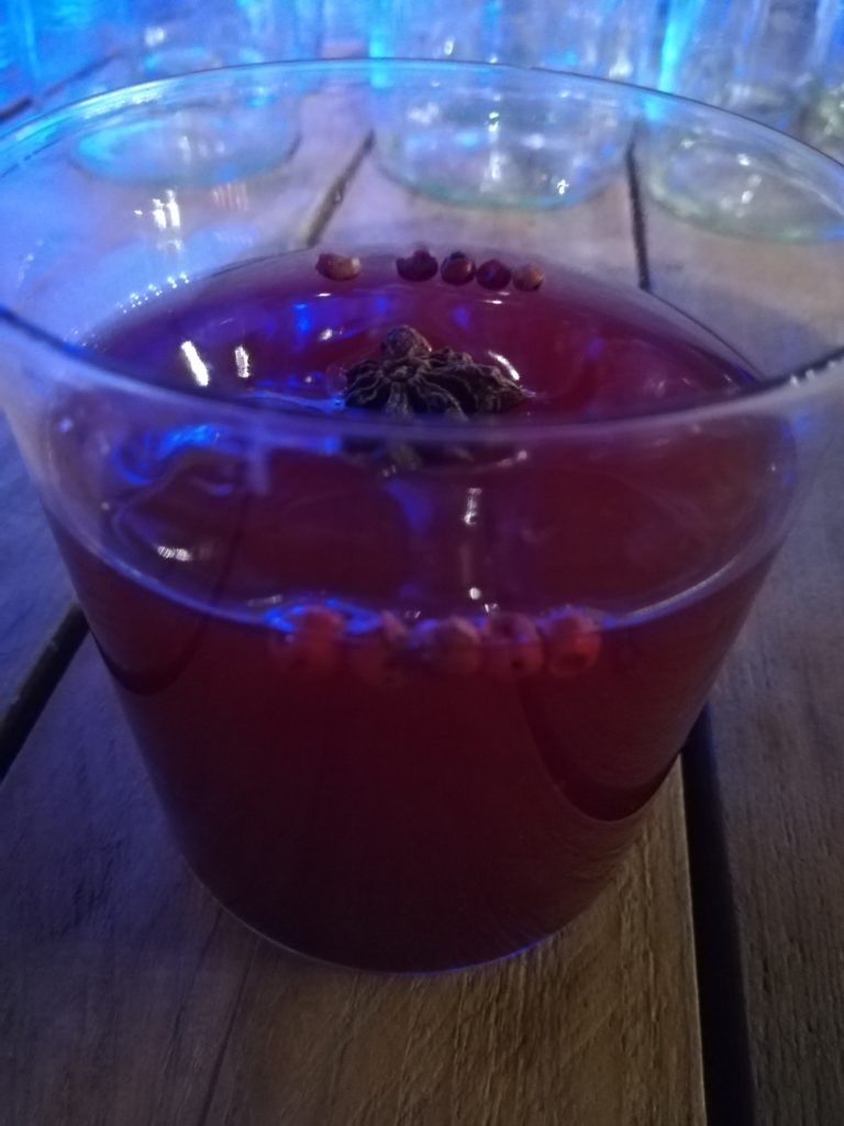 Mocktail cranberries en anijs